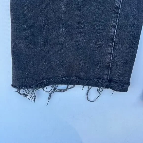 DL1961 Denim Jeans Bridget Boot Cut 31.5” Raw Hem Charcoal Grecian 30 Flare